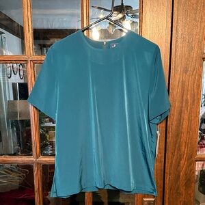 Teal Short Sleeve Women's Top